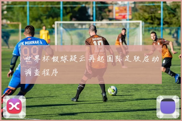 世界杯假球疑云再起国际足联启动调查程序